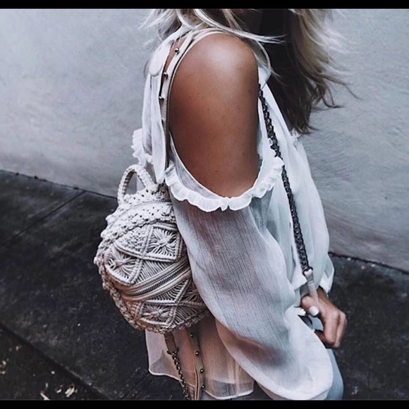 DUCHESS COLD SHOULDER RUFFLE TOP - Picture 3 of 8